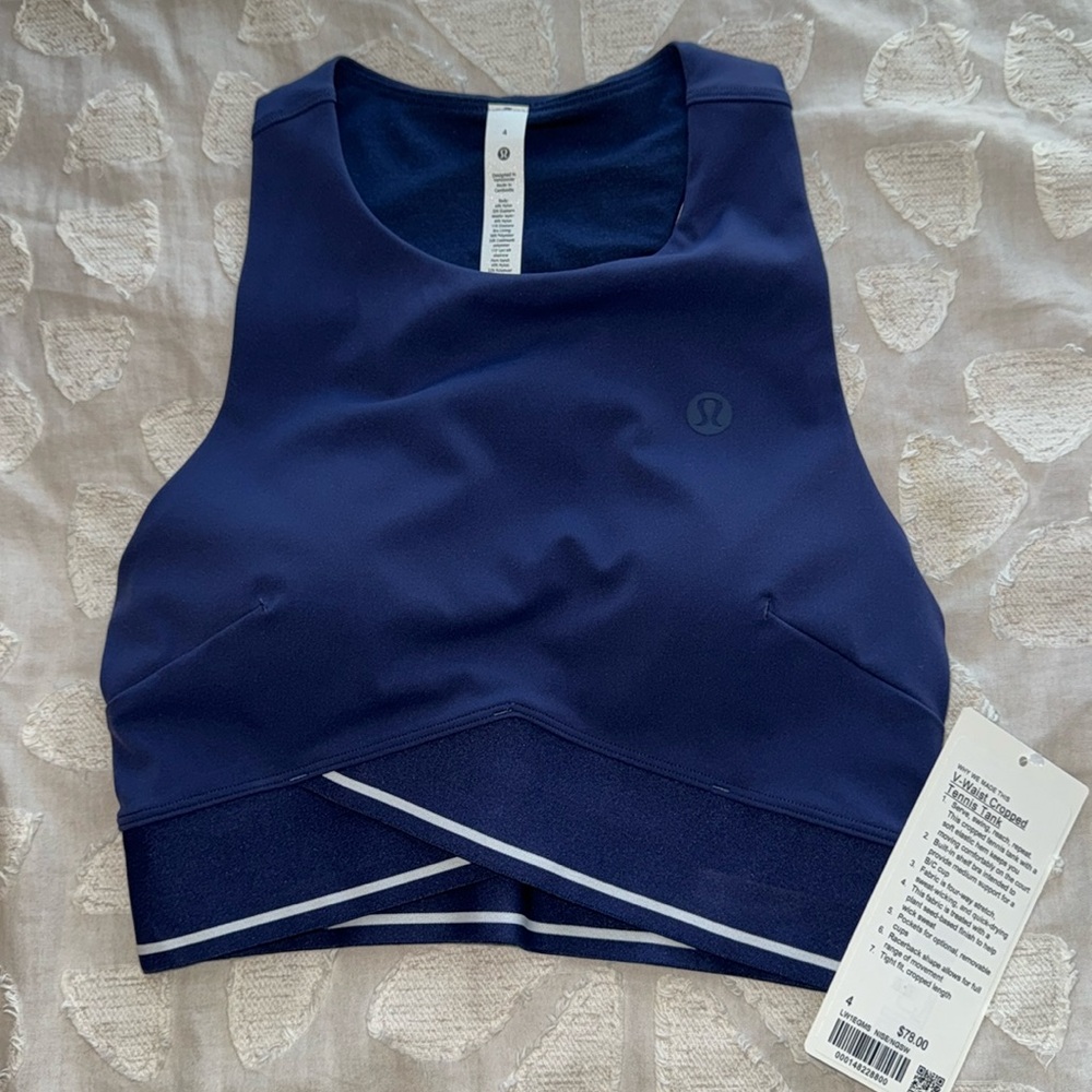 Lululemon tennis tank size 4